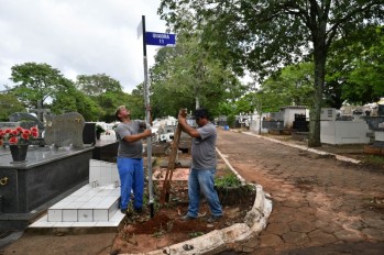 Quadras do cemitério recebem novas denominações e placas indicativas