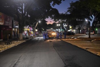 Pavimento asfáltico foi renovado no trecho inicial da Avenida Paraná