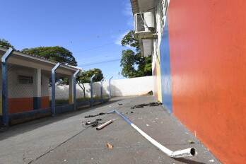 Marginais invadem escola municipal Rui Barbosa para furtar canos de cobre